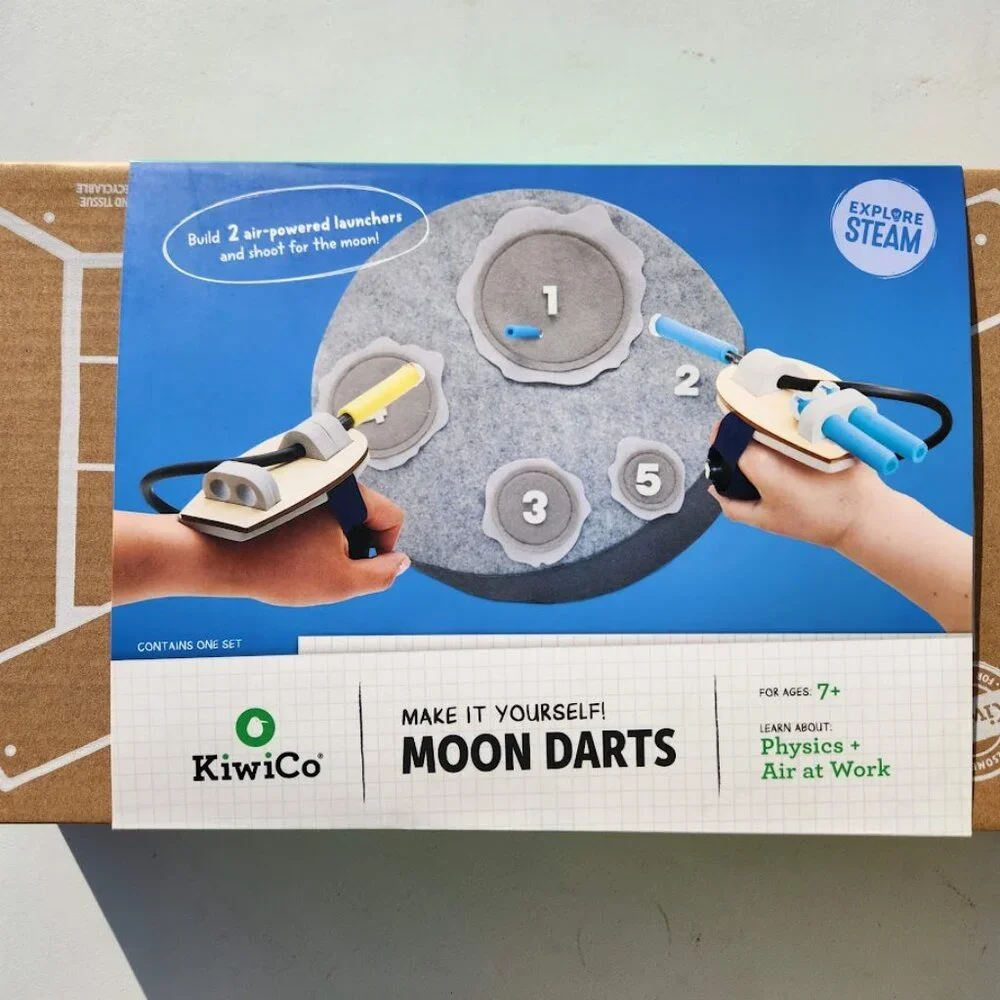 NEW KiwiCo Kiwi Co. Moon Darts Nerf Science Kit STEM DIY Craft Set Solar System
